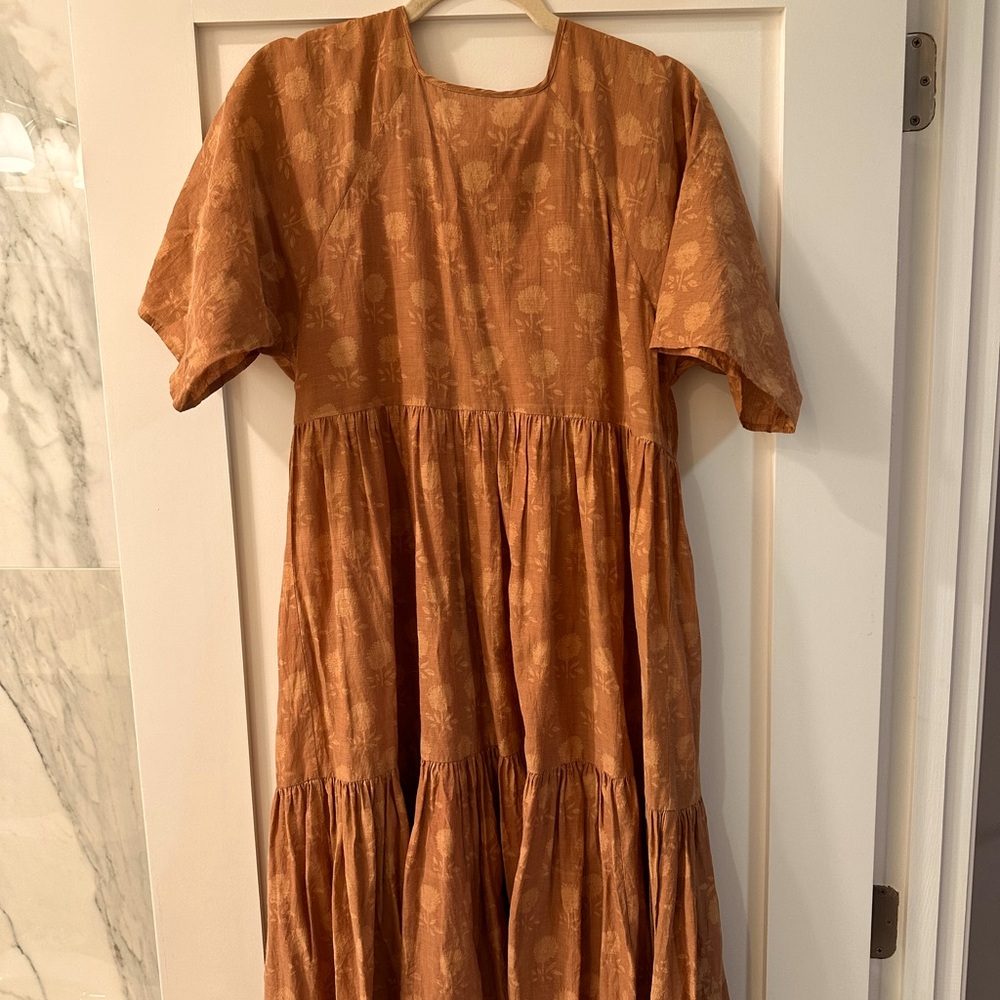 Christy Dawn golden brown dress